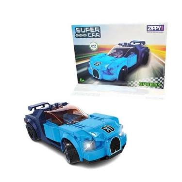 Imagem de Blocos de montar super car speedy azul 173 pçs - Zippy
