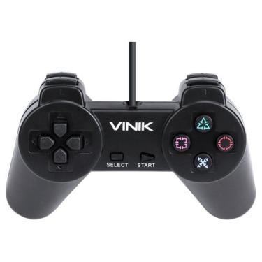 Imagem de Controle Para Pc Com Fio Usb Modelo Play 1 Preto - VINIK