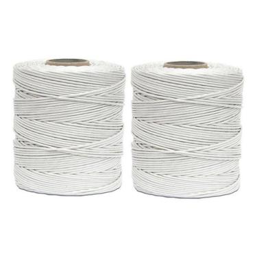 Imagem de Corda De Seda Branca Trançada 6Mm 150M Arteplas  2 Unidades 