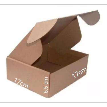 Imagem de Caixa de Papelão 17x17x6,5 Kit 50 Caixas ( ECOMMERCE, SEDEX, CORREIOS,