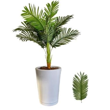 Imagem de Planta Artificial Palmeira Coqueiro + Vaso Completo Cores - Flor Imp