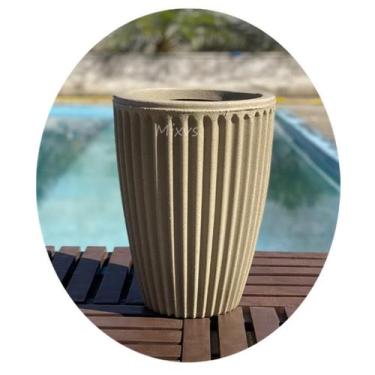 Imagem de Vaso De Planta Polietileno Jardim Varanda Alt 34cm Cone - Flores Imp, 