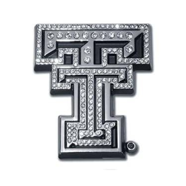 Imagem de Texas Tech University Red Raiders Metal Auto Emblem - Many Available! (Clear Crystal)