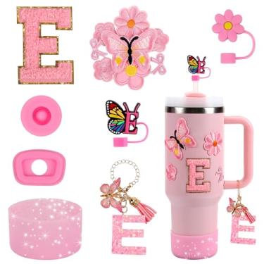 Imagem de Conjunto de acessórios de copo de 15 peças para copo Stanley Cup 850 g 1,134 g copo com alça, incluindo capa de canudo de silicone e bota, tampa à prova de derramamento, pingentes Stanley, pingente de