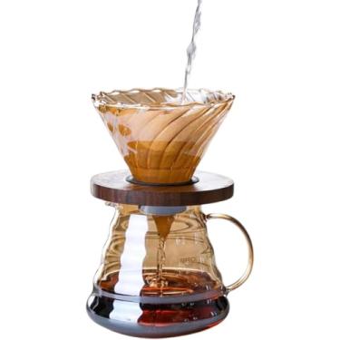Imagem de Kit Jarra de Chá e Café de Vidro com Coador de Vidro Âmbar, 600ml, Vidro Borossilicato, Resistente ao Calor, Vai ao Fogo
