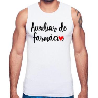 Imagem de Regata Auxiliar de Farmácia por Amor - Foca na Moda, Branco, GG
