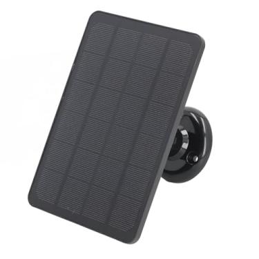 Imagem de Carregador de Painel Solar de 10W para Pro 3/4/5s, IP65 Kit de Carregador Portátil Movido a Energia Solar para Câmeras de Segurança Ao Ar Livre (Preto)