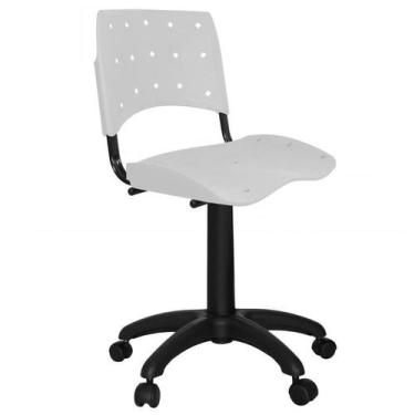 Imagem de Cadeira Giratória Fixa Plástica Branca Anatômica - ULTRA Móveis - Ultr