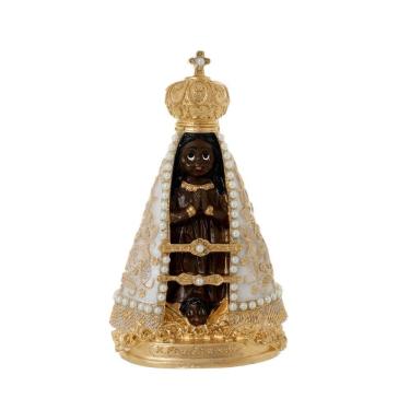 Imagem de Imagem Infantil de Nossa Senhora Aparecida em Resina com Pérolas 15cm