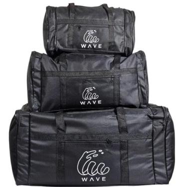 Imagem de Kit 3 Bolsa De Viagem Resistente Dobrável Família Férias - WAVE SHOP, 