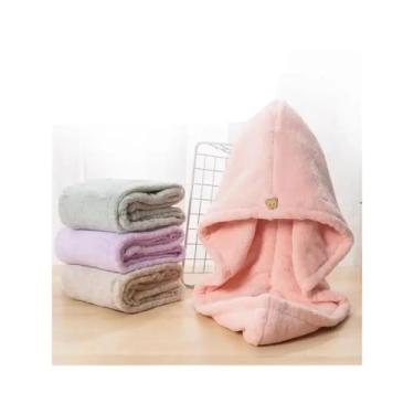 Imagem de Kit 2 Toalhas Magicas Para Secar Cabelo Microfibra Banho Secagem Rápida Touca De Cabelo