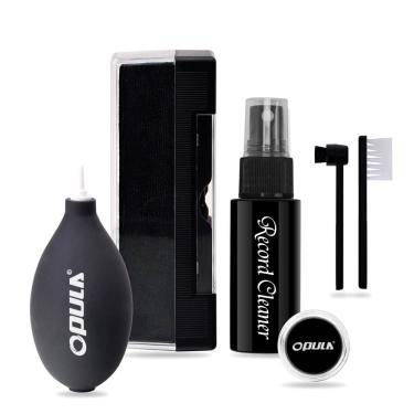 Imagem de Kit de limpeza de discos de vinil opula 6PCS com escova, soprador e gel
