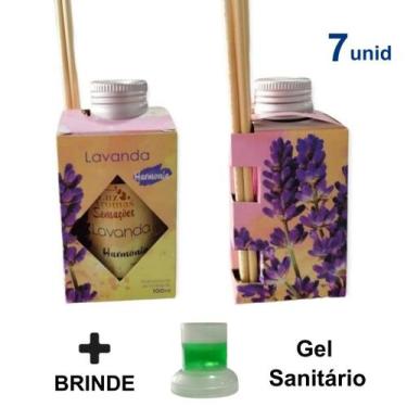 Imagem de Kit 7 Aromatizador Ambiente 100ml Difusor Palito Luz Aromas Aromatizan