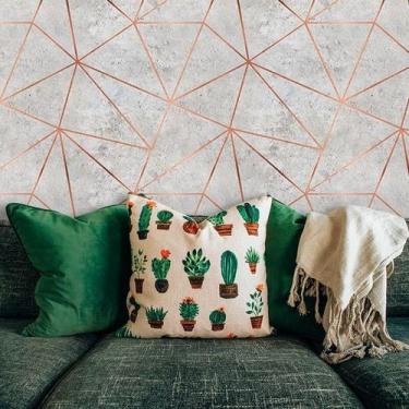 Imagem de Papel De Parede Autocolante Zara Rose Gold - Inove Papéis de Parede