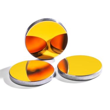 Imagem de MCWlaser 20 mm Co2 Laser Espelhado Si Lente Reflexiva 3 PCS Espelhos de Silicone Banhado a Ouro para Máquina de CO2