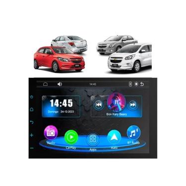 Imagem de Kit Multimídia Onix Prisma Joy Cobalt Spin LS LT 7 Pol Carplay AndroidAuto USB FM BT - 708BR Roadstar