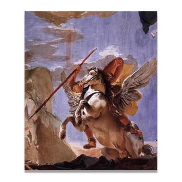 Imagem de Impressão em tela Tiepolo Giovanni Battista The Force of Eloquence – Obra-prima rococó barroca, pintura escolar de Veneza, pintura a óleo decorativa para galeria doméstica 40 x 48 cm