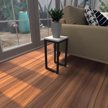 Imagem de Mesa Lateral Cinza Aparador De Sofa Sala Mesa Lateral Cama