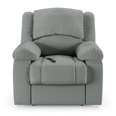 Imagem de Poltrona Do Papai Reclinável Sala De Cinema Barcelona Controle Elétrico Usb Pu Cinza