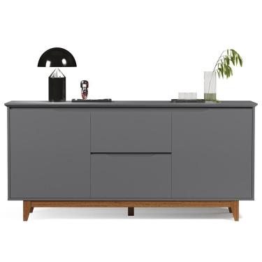 Imagem de Buffet Aparador Para Sala De Jantar 163cm Flow Cinza - Ej Móveis