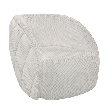 Imagem de Poltrona Decorativa Para Sala 90cm Tressê Zion M22 Linho Cru - Mpozenato