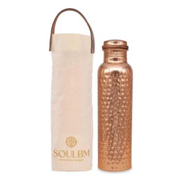 Imagem de Garrafa De Cobre Puro Indiano Ayurveda 1 Litro Água Tamra Jal Soulbm M