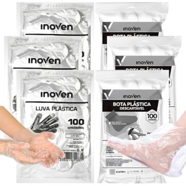 Imagem de Kit Botinha e Luva Plástica para Spa dos Pés e Mãos - 600 Und