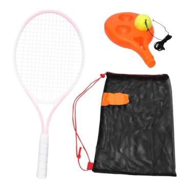 Imagem de YIJU Bola de raquete de tênis infantil de 20,87'' com corda, kit de prática de tênis para quadras, Rosa
