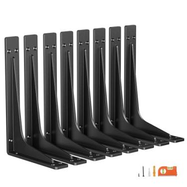 Imagem de NEODROP Suportes De Prateleira De 6" Para Serviços Pesados, Suporte De Parede De Metal Premium Para Lareira, Suporte De Bancada, Prateleiras De Armazenamento De Garagem, Suporte De Canto De Alta Resis