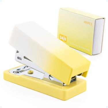 Imagem de Grampeador Papel Pequeno Para 12 Folhas Kit Com 400 Grampos - Hxt, Ama