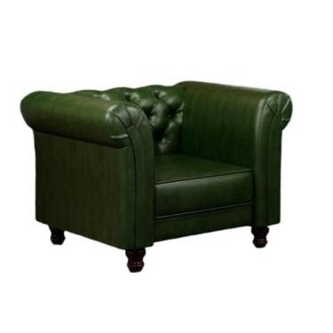 Imagem de Poltrona Decorativa Sala de Estar Chesterfield material sintético Esme