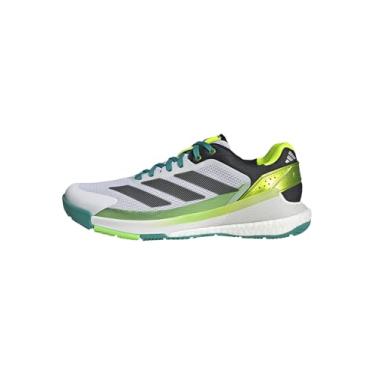 Imagem de adidas Crazyquick Boost Padel Tênis masculino, Branco/Preto/Lime Burst, 4