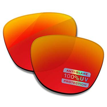 Imagem de Bowyer Lentes de reposição polarizadas juvenis para óculos de sol Oakley Frogskins XXS OJ9009 - Espelho vermelho fogo