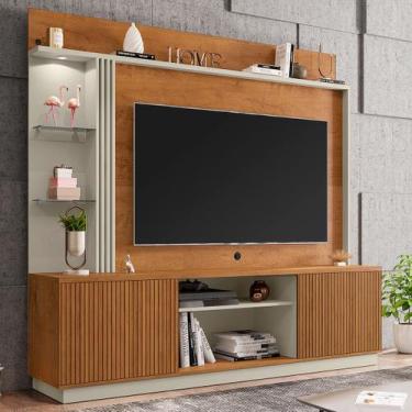 Imagem de Estante para TV Até 65 Polegadas Brunner 2 Portas Naturalle/Off White 