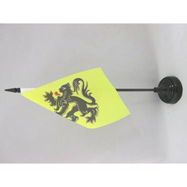 Imagem de Bandeira de mesa Nord-Pas-de-Calais 10 cm x 15 cm - Região francesa de Nord-Pas-de-Calais Bandeira de mesa 15 x 10 cm - Bastão e base de plástico preto - AZ FLAG