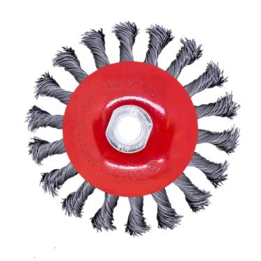 Imagem de ESCOVA CONICA TRANCADA 4.1/2 POL (115MM) ROSCA M14 AEME