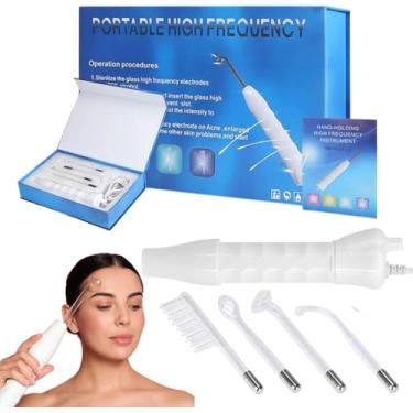 Imagem de Aparelho Estética Alta Frequência Portátil Facial E Capilar Com 4 Eletrodos Limpeza Pele Espinhas Bivolt