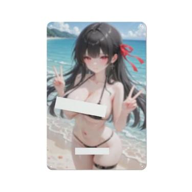 Imagem de Anime Sexy Bikini Hot Girl Pinup Girl Metal Tin Sign Wall Art Poster Decor for Home Bar Club Bedroom Bathroom Man Cave Otaku 20 x 30 cm, AI295