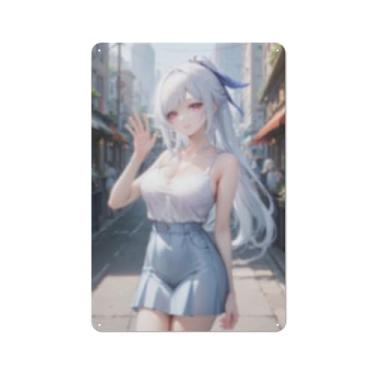 Imagem de Hot Sexy Anime Girl Poster Art Poster Tin Sign Vintage Wall Art Decoration Poster 20.3x30.5 cm, AG102