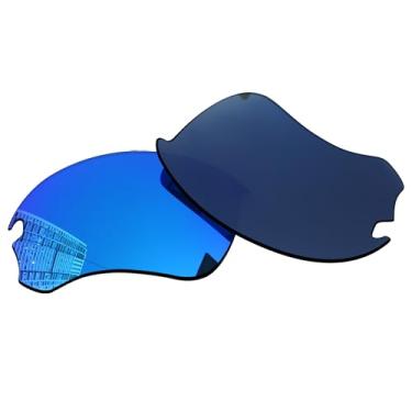 Imagem de Acefrog Lentes de reposição polarizadas de 1,5 mm para óculos de sol Oakley Flak Draft OO9364 67 mm, material atualizado, resistente a impactos - espelhado polarizado azul gelo - 1,5 mm