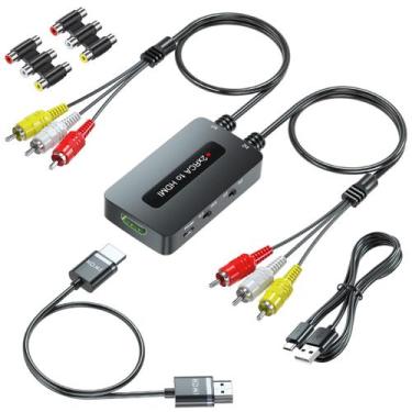 Imagem de Conversor RCA para HDMI Sedytetoc 2 portas AV para HDMI 1080P