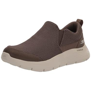 Imagem de Skechers Tênis masculino Gowalk Flex-Athletic sem cadarço casual com espuma resfriada a ar, Caqui, 48
