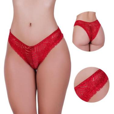 Imagem de Kit 3 Calcinha de Renda e Elástico no Cós Júlia - NAKA MODAS, GG, Sort