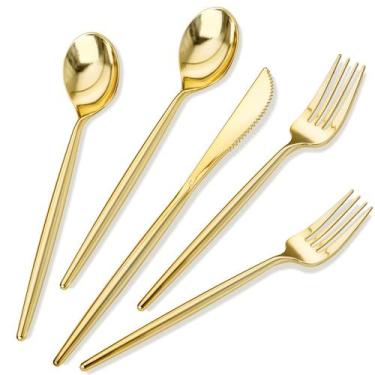 Imagem de Conjunto de talheres Rubtlamp 180 unidades de talheres de plástico dou