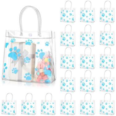 Imagem de Sacos de presente, sacola de PVC transparente para cães, 20 pacotes de