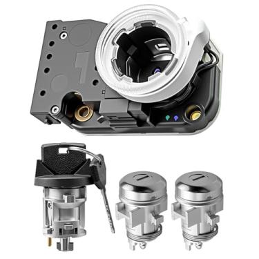 Imagem de TIKSCIENCE Cilindro de trava de interruptor de ignição com 2 fechaduras de porta e chaves adequado para Dodge Ram 1500 2500 3500 Viper Jeep Grand Cherokee Plymouth Prowler Substituir 5003845AA