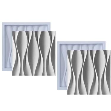 Imagem de Forma de Gesso 3D e Cimento ABS pra Painel Revestimento de Parede Modelo