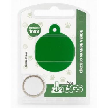 Imagem de Plaquinha de Identificação Personalizada - Cículo Verde G - PETSTAGS