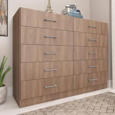 Imagem de Cômoda para quarto 10 gavetas caribe  fellicci, MANCHESTER