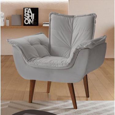 Imagem de Poltrona Montano Eros Jolie Prata Mad Imbuia Prata